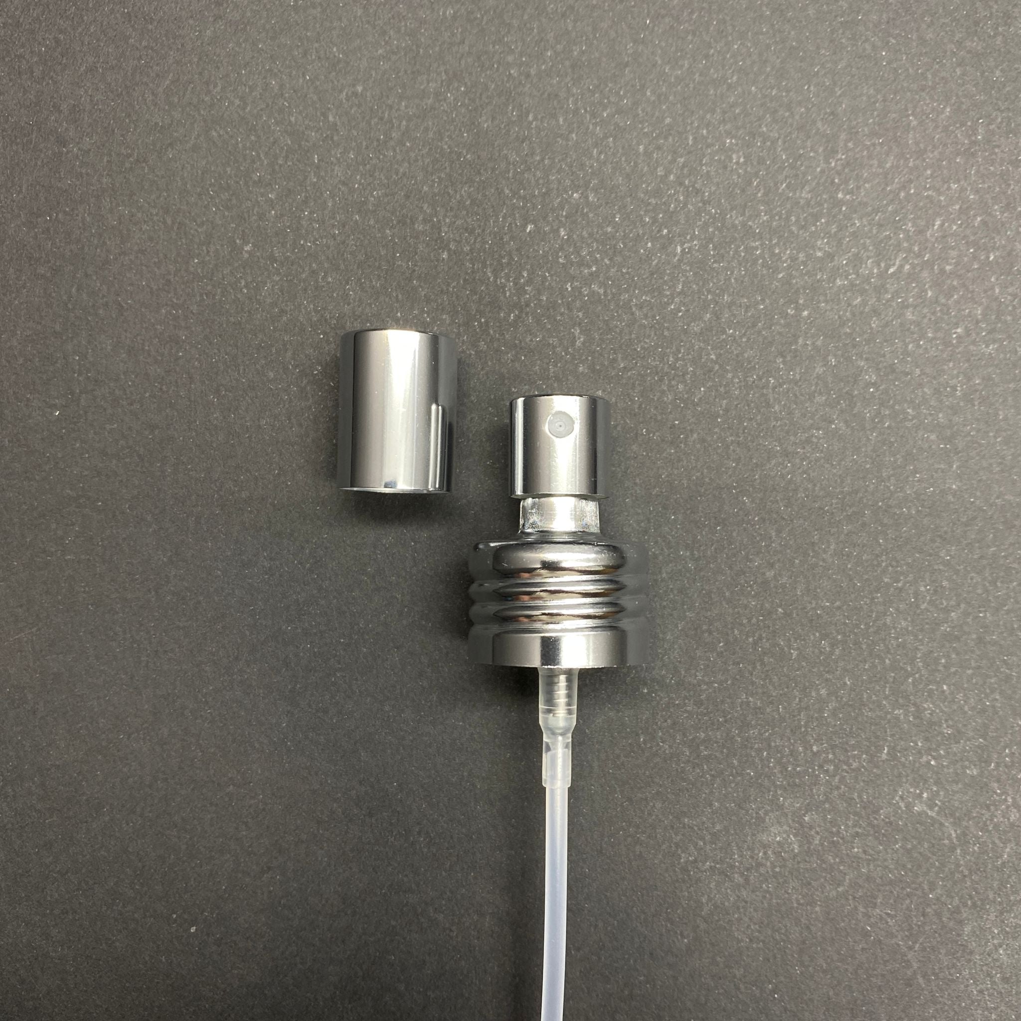 24 MM СПРЕЙ ФЛАКОН, КОМПЛЕКТ СРЕБЪРЕН МЕТАЛЕН ЛУКСОЗЕН - 24 MM SPECIAL VALVE FOR PERFUME AND COLOGNE (MANUALLY CLOSED)