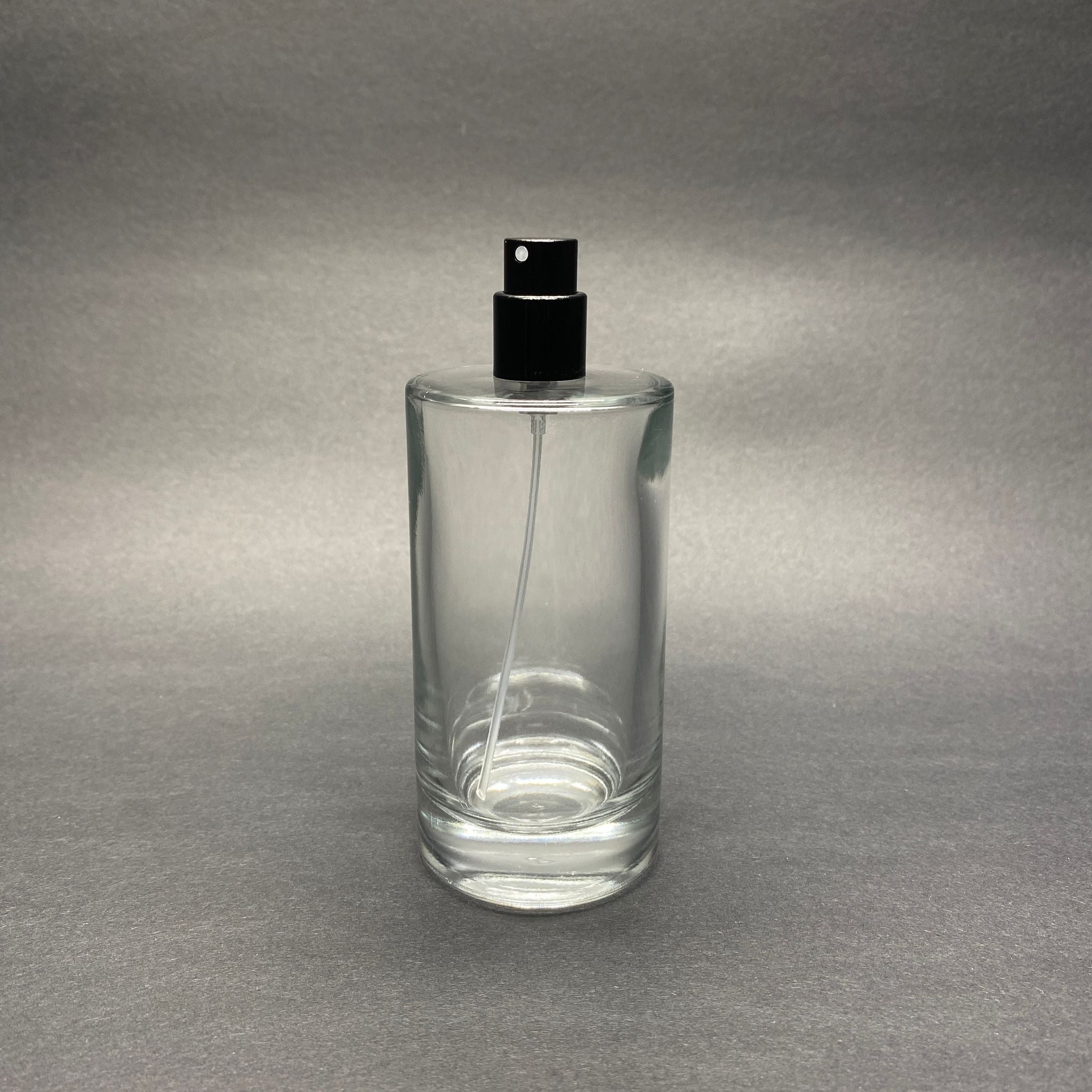 100 ML ЦИЛИНДРИЧЕН МОДЕЛ ЗА ПАРФЮМ SAVAGE - ЧЕРЕН МЕТАЛЕН СПРЕЙ (15 MM УСТИЕ, ЛЕСНО ЗАТВАРЯНЕ С Щракване)