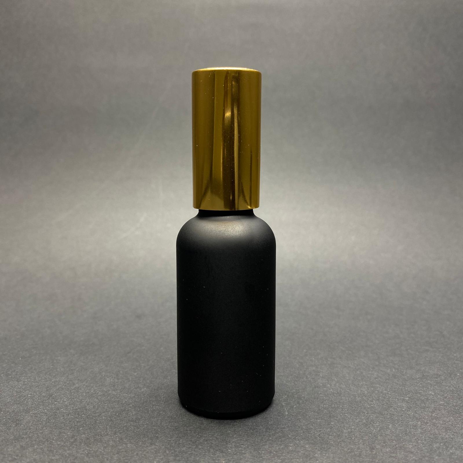 30 CC матово черно боядисана стъклена бутилка - златен спрей - 30 ml стъклена бутилка - матово черна бутилка за парфюм