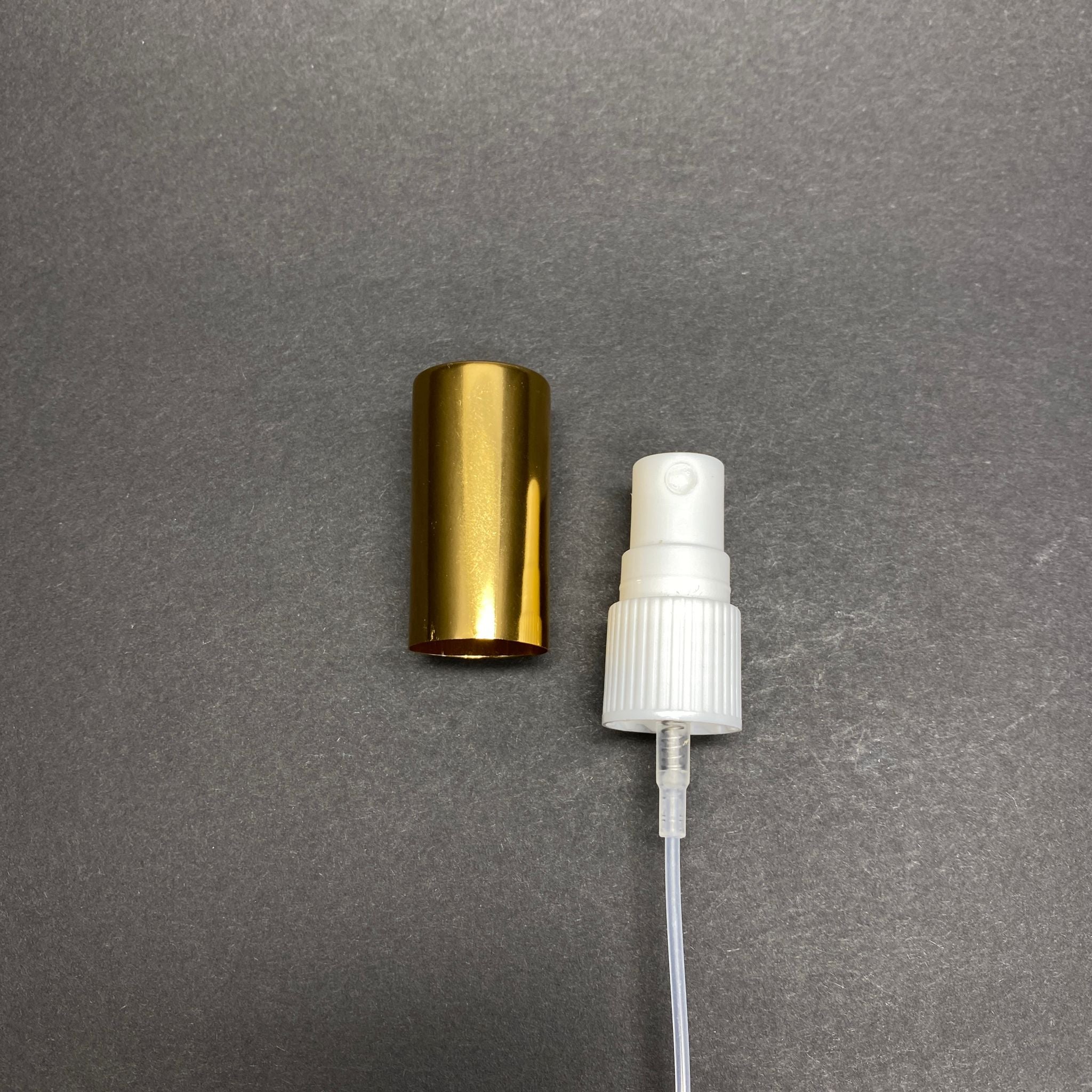 18 MM WHITE СПРЕЙ ФЛАКОН + ЗЛАТЕН ALUMINUM CAP
