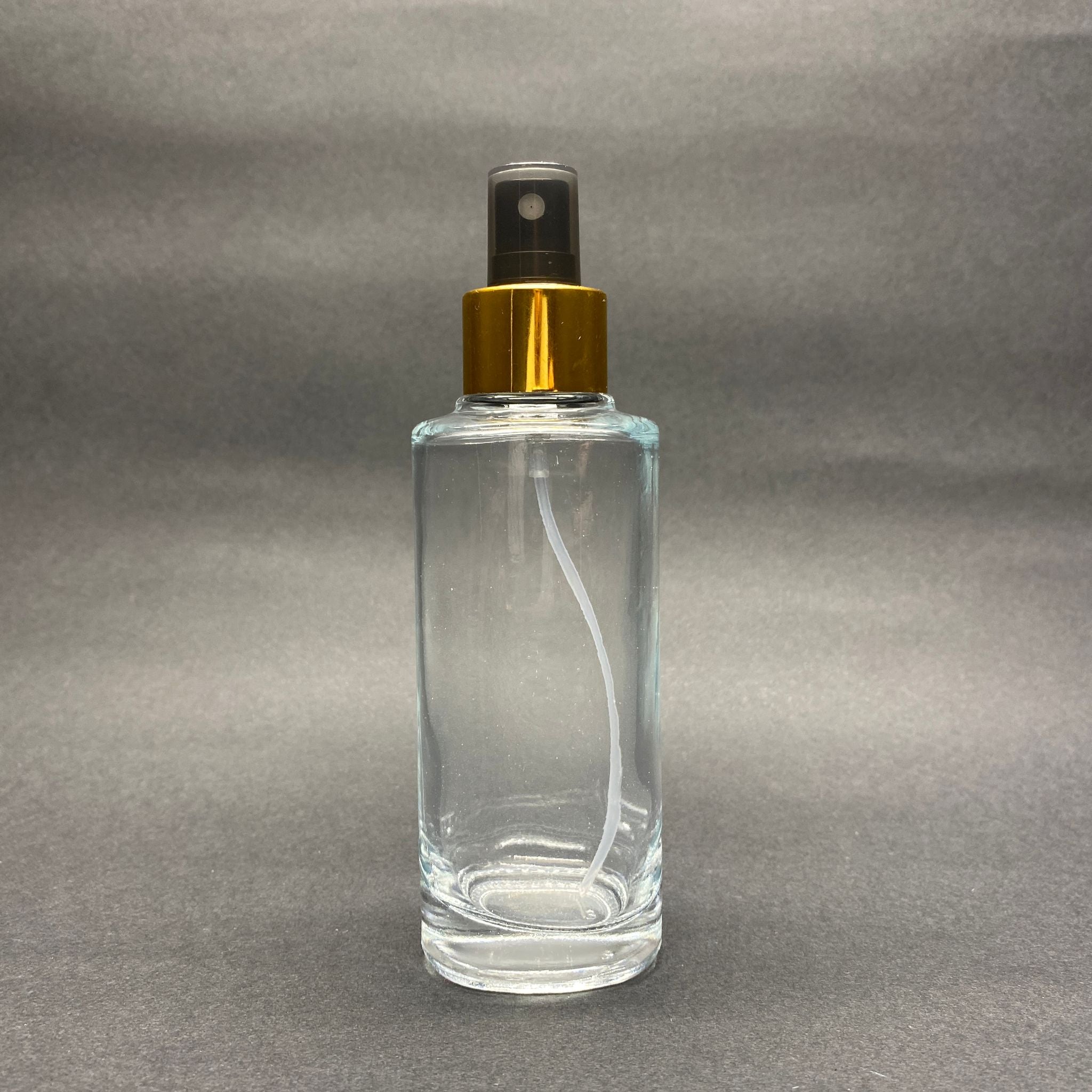 100 CC ОВАЛНА БУТИЛКА ЗА ПАРФЮМ - ЗЛАТЕН КОМПЛЕКТ СПРЕЙ - 100 ML СТЪКЛЕНА ОВАЛНА БУТИЛКА ЗА ПАРФЮМ (ВИНТОВО ГЪРЛО - РЪЧНО ЗАТВАРЯНЕ - ЗА ПЪЛНЕНЕ)
