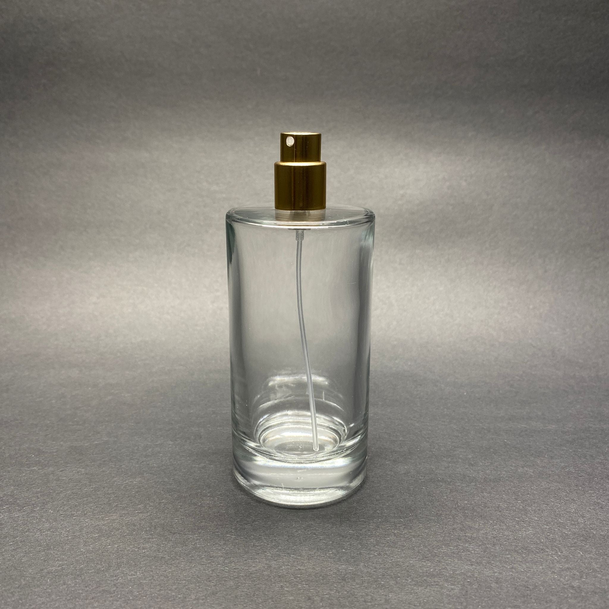 100 ML ЦИЛИНДРИЧЕН МОДЕЛ ЗА ПАРФЮМ SAVAGE - ЗЛАТЕН МЕТАЛЕН СПРЕЙ (15 MM УСТИЕ, ЛЕСНО ЗАТВАРЯНЕ С Щракване)