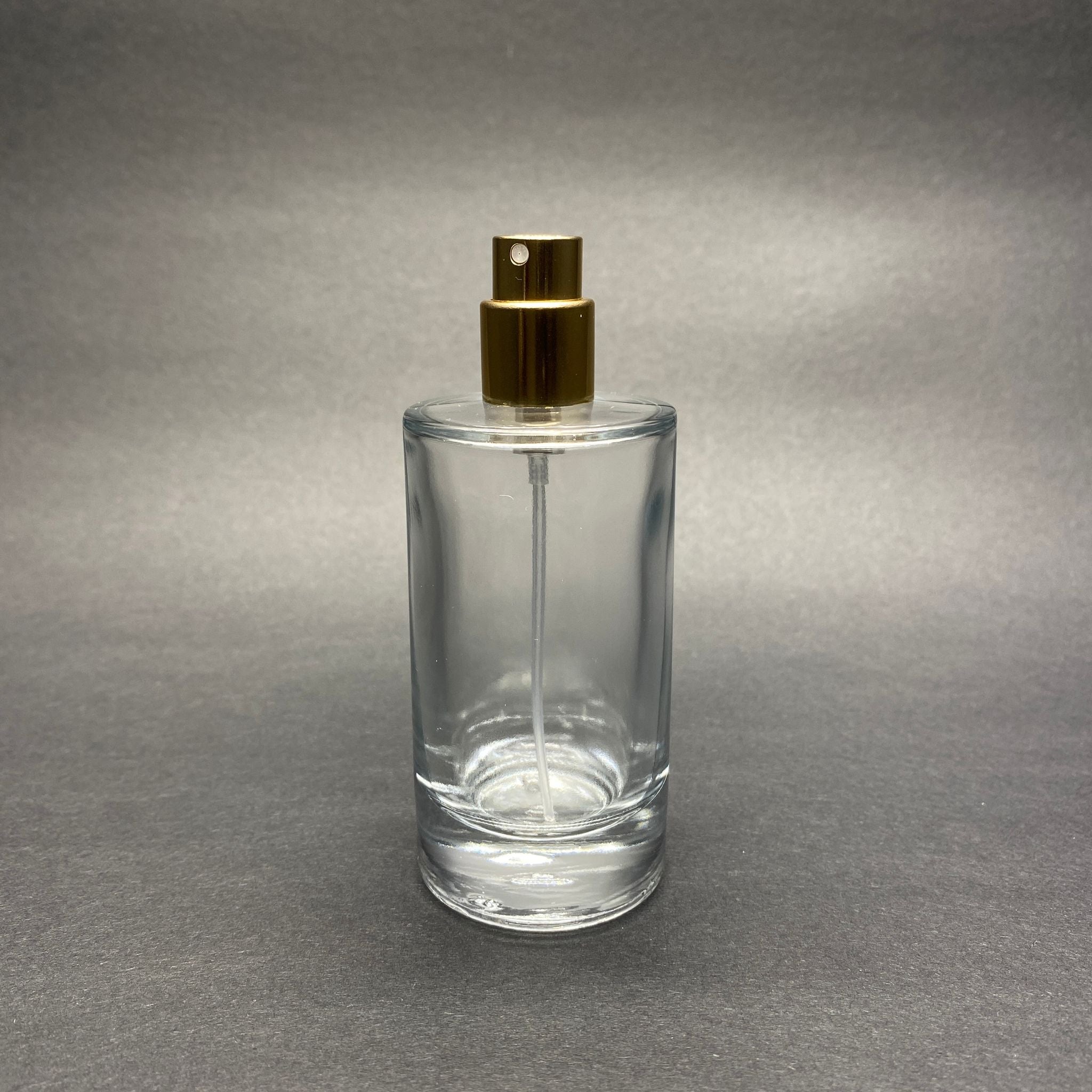 50 ML ЦИЛИНДРИЧЕН МОДЕЛ ЗА ПАРФЮМ MARS - ЗЛАТЕН МЕТАЛЕН СПРЕЙ (15 MM УСТИЕ, ЛЕСНО ЗАТВАРЯНЕ С Щракване)