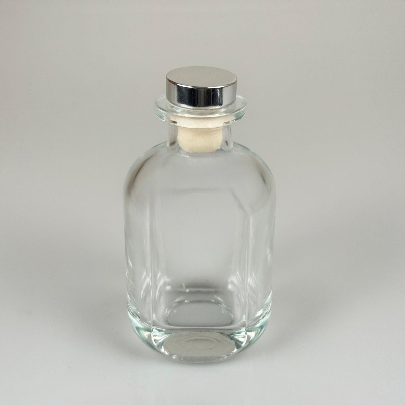150 CC СТЪКЛЕНА БАМБУКОВА СТЪКЛЕНА БУТИЛКА ЗА АРОМАТ - 150 ML ДИФУЗОРНА СТЪКЛЕНА БУТИЛКА + СРЕБРИСТА КОРКОВА ЗАПАПКА